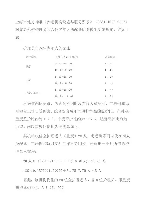 护理员配比解读