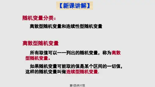 离散型随机变量的分布列公开课PPT课件