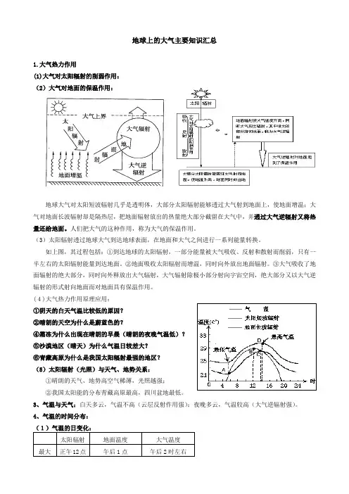 地球上的大气知识汇总