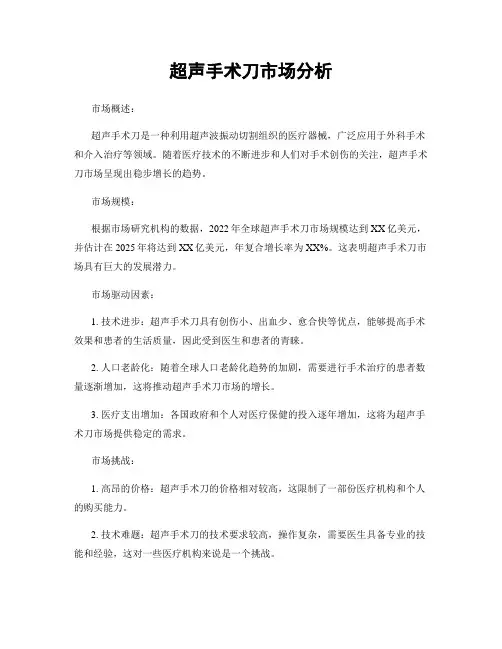 超声手术刀市场分析