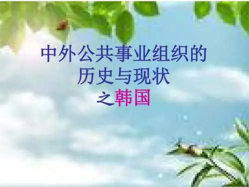 韩国公共事业组织发展