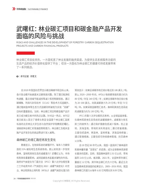 武曙红：林业碳汇项目和碳金融产品开发面临的风险与挑战