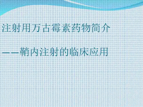注射用万古霉素药物简介