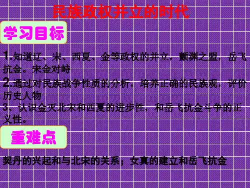 2013-2014学年广东省深圳市文汇中学七年级历史下册课件第9课《民族政权并立的时代》(人教版)