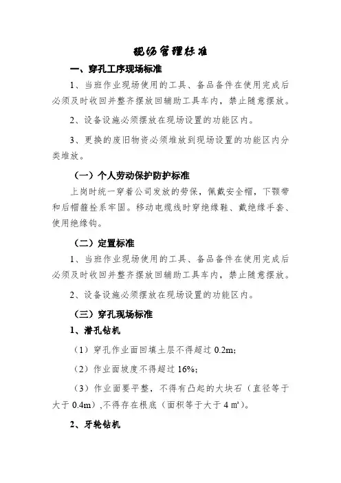 现场管理标准
