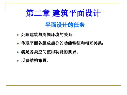 房屋建筑学2 建筑平面设计