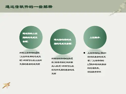 通达信软件的应用