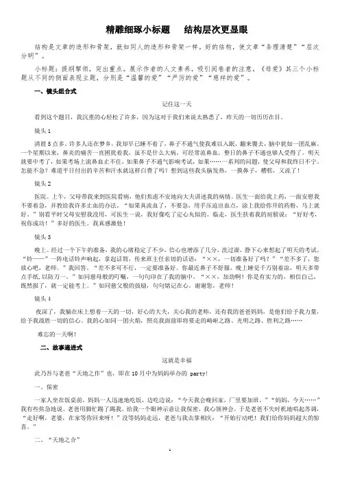 作文小标题指导