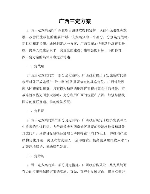 广西三定方案