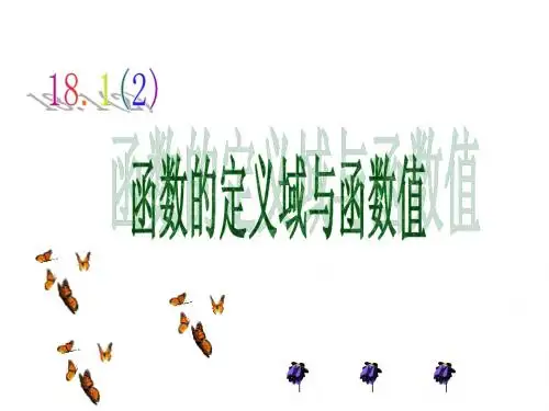 18.1(2)函数的定义域与函数值
