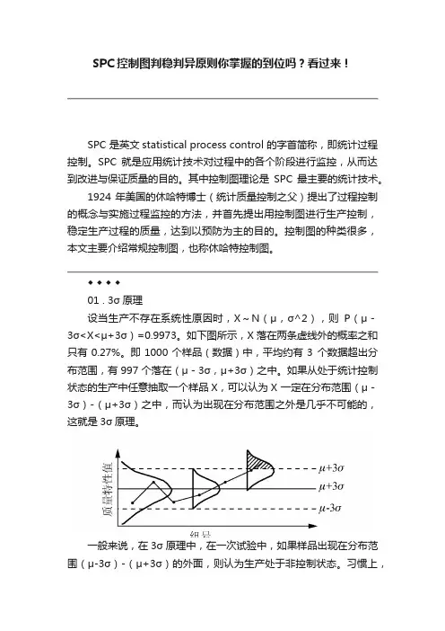 SPC控制图判稳判异原则你掌握的到位吗？看过来！
