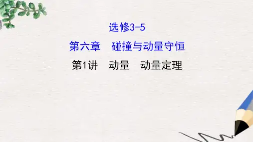 高三物理一轮复习第六章碰撞与运量守恒第1讲动量动量定理课件