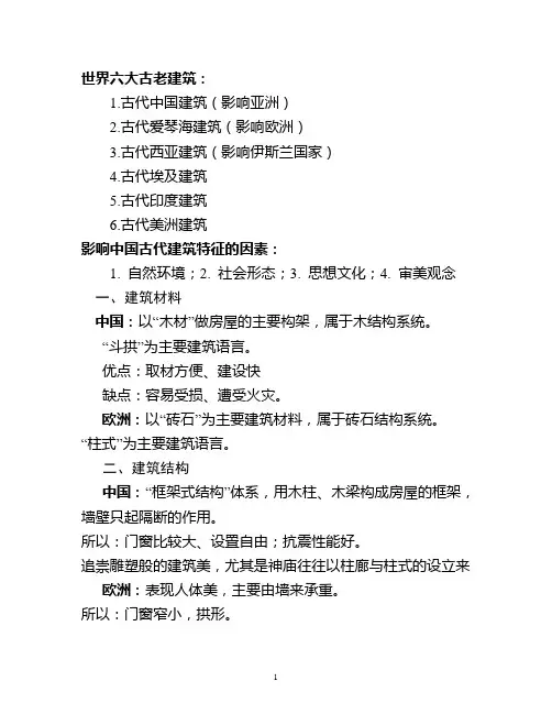 中西古代建筑比较