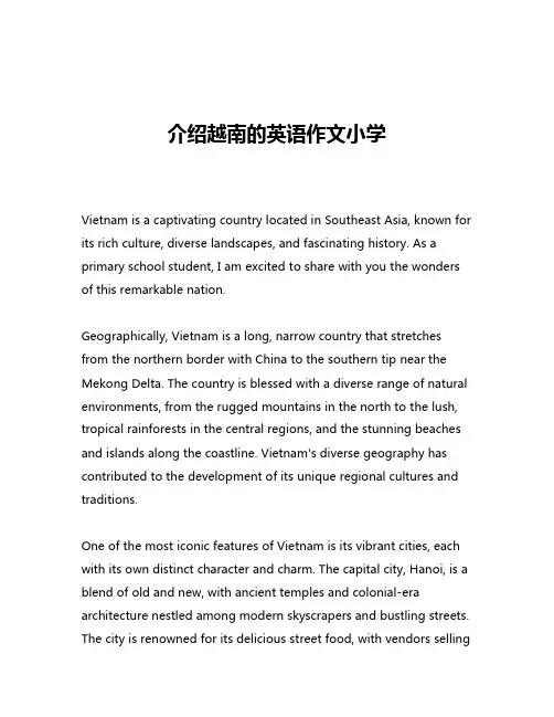 介绍越南的英语作文小学