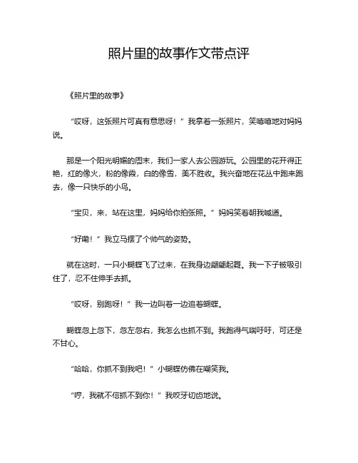 照片里的故事作文带点评