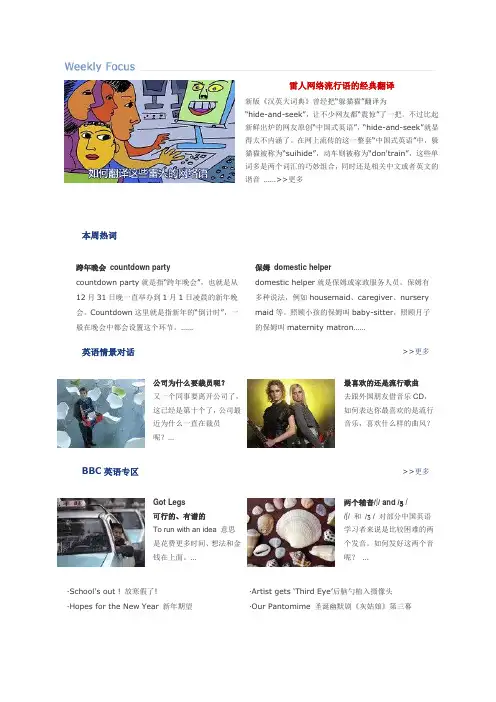 雷人网络流行语的经典翻译