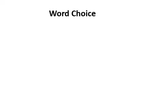 Word Choice