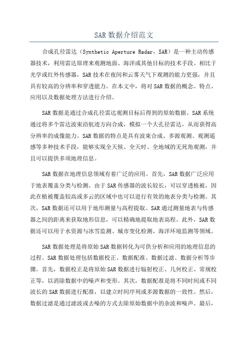 SAR数据介绍范文