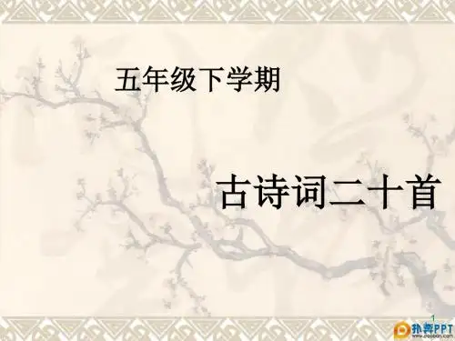 五年级下册古诗词