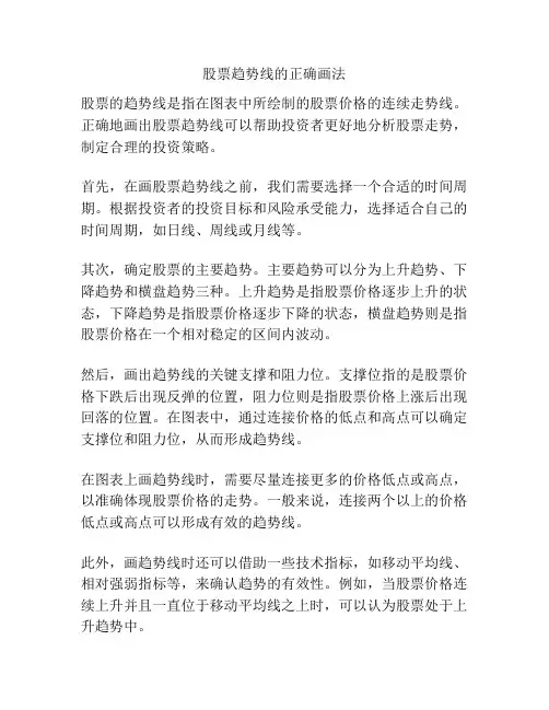 股票趋势线的正确画法