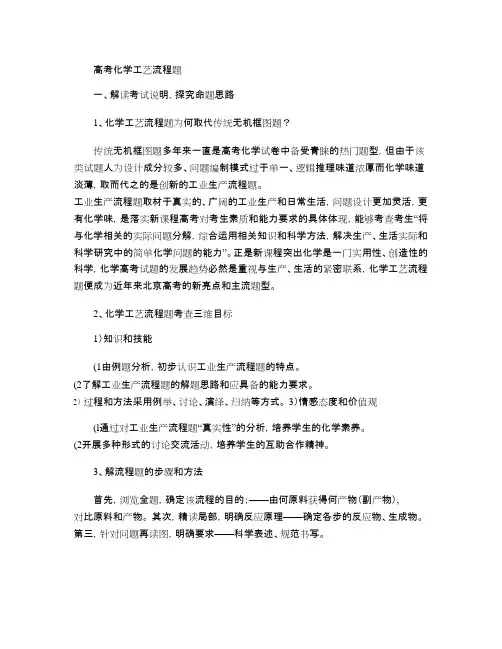 (完整版)高考化学工艺流程题汇总,推荐文档