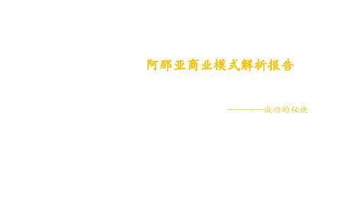 阿那亚商业模式解析PPT课件