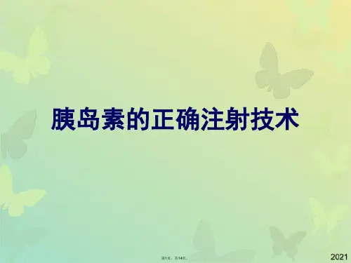 胰岛素的正确注射(共14张PPT)