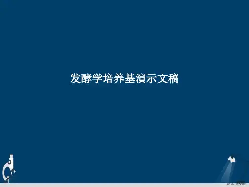 发酵学培养基演示文稿