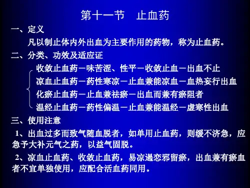 中药11止血药