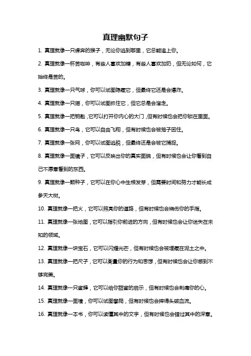 真理幽默句子