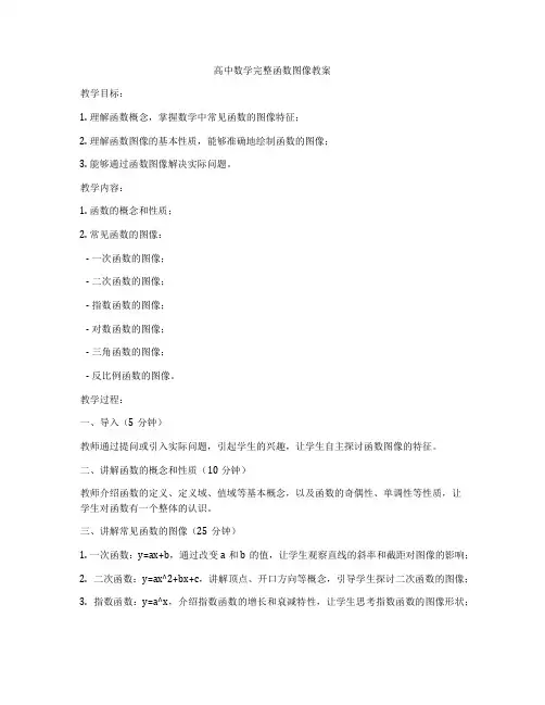 高中数学完整函数图像教案
