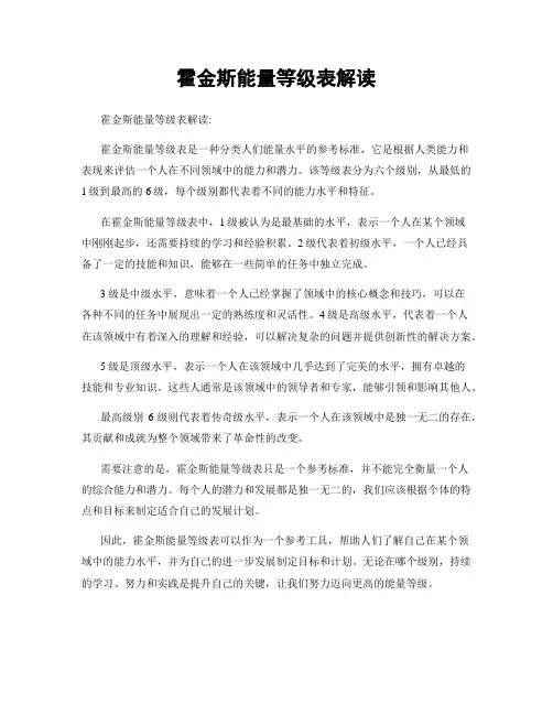 霍金斯能量等级表解读