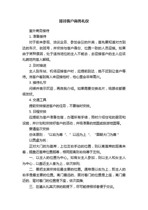接待客户商务礼仪