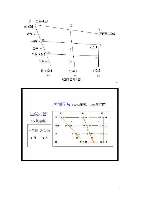 现代语言舌位图及口腔图