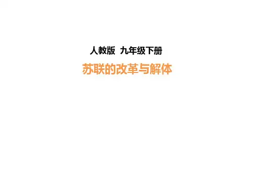 初中历史   苏联的改革与解体19 人教版精品课件
