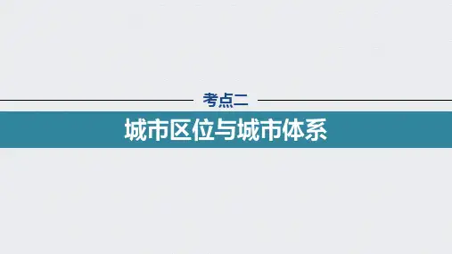 22版：考点二 城市区位与城市体系（步步高）