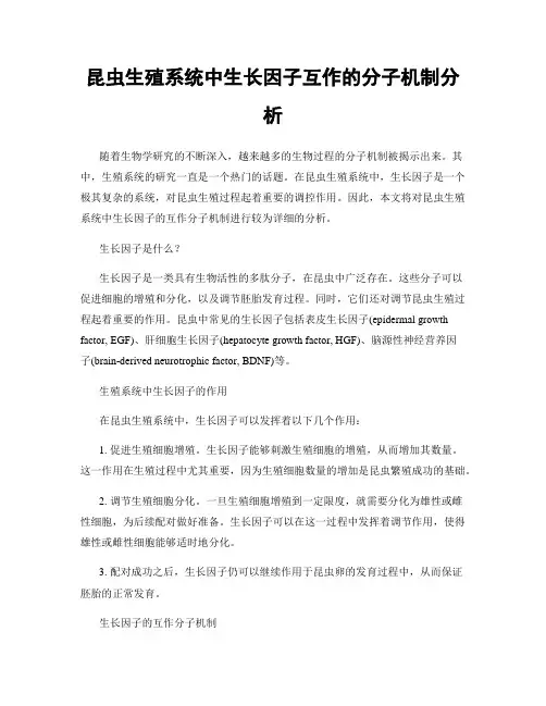 昆虫生殖系统中生长因子互作的分子机制分析