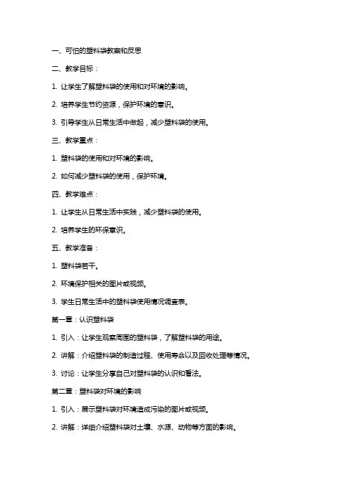 可怕的塑料袋教案和反思