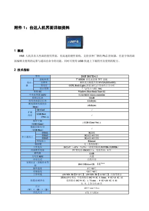 台达人机界面资料