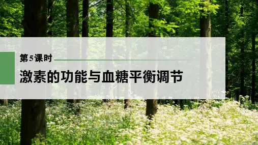 一轮复习  浙科版 激素的功能与血糖平衡调(80张) 课件