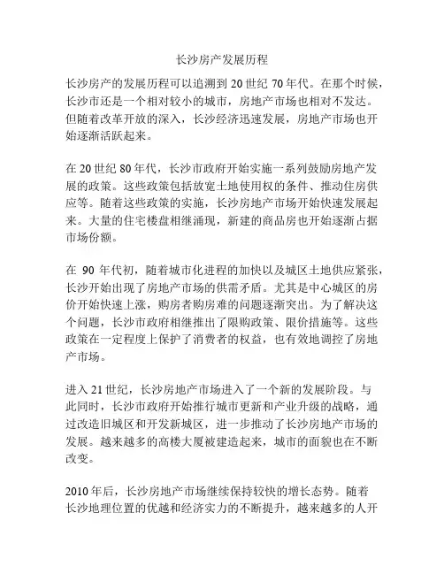 长沙房产发展历程