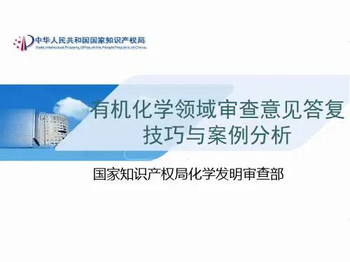 有机化学领域审查意见答复技巧与案例分析讲解