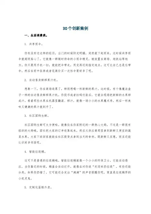30个创新案例