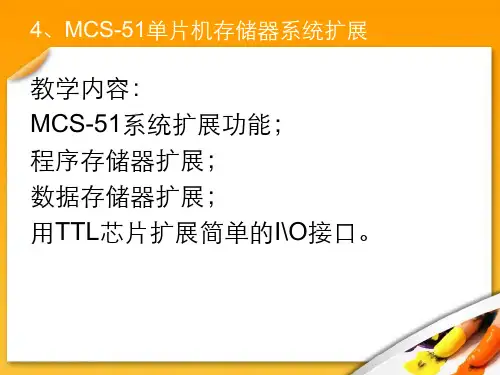 四 MCS-51单片机存储器系统扩展
