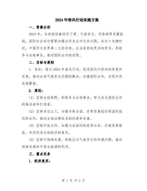2024年春风行动实施方案