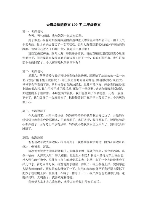 去海边玩的作文100字_二年级作文