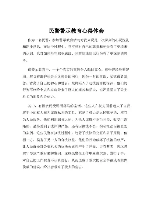 民警警示教育心得体会