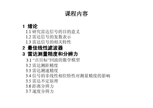 雷达信号分析与处理
