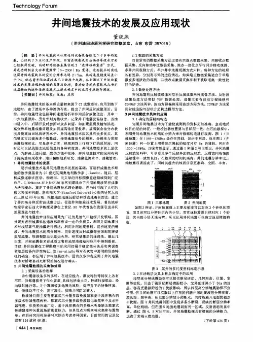 井间地震技术的发展及应用现状