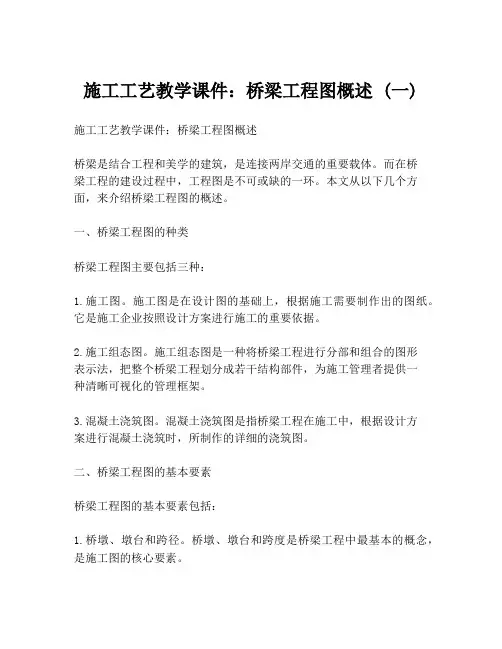 施工工艺教学课件：桥梁工程图概述 (一)